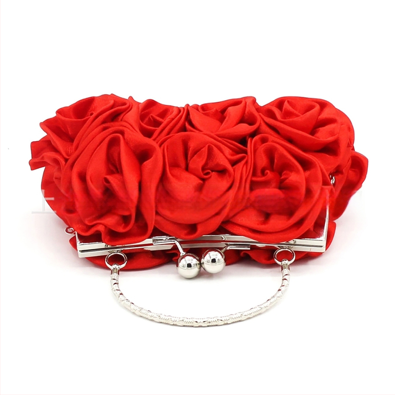 Vakara soma ar rozes motīvu, zīda ārējā daļa, dumpling stila siluets, poliestera oderes iekšdaļa, ikdienas lietošanai