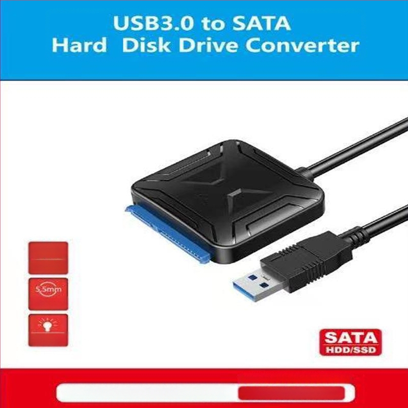 USB 3.0 į SATA duomenų laidą su IS621 mikroschema, vario branduolys, 500 MB/s, apie 47 cm