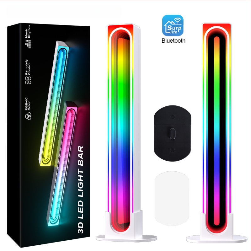 USB захранвана RGB LED амбиентна светлина с 5050RGB+IC, управление чрез приложение и дистанционно, вертикално монтиране