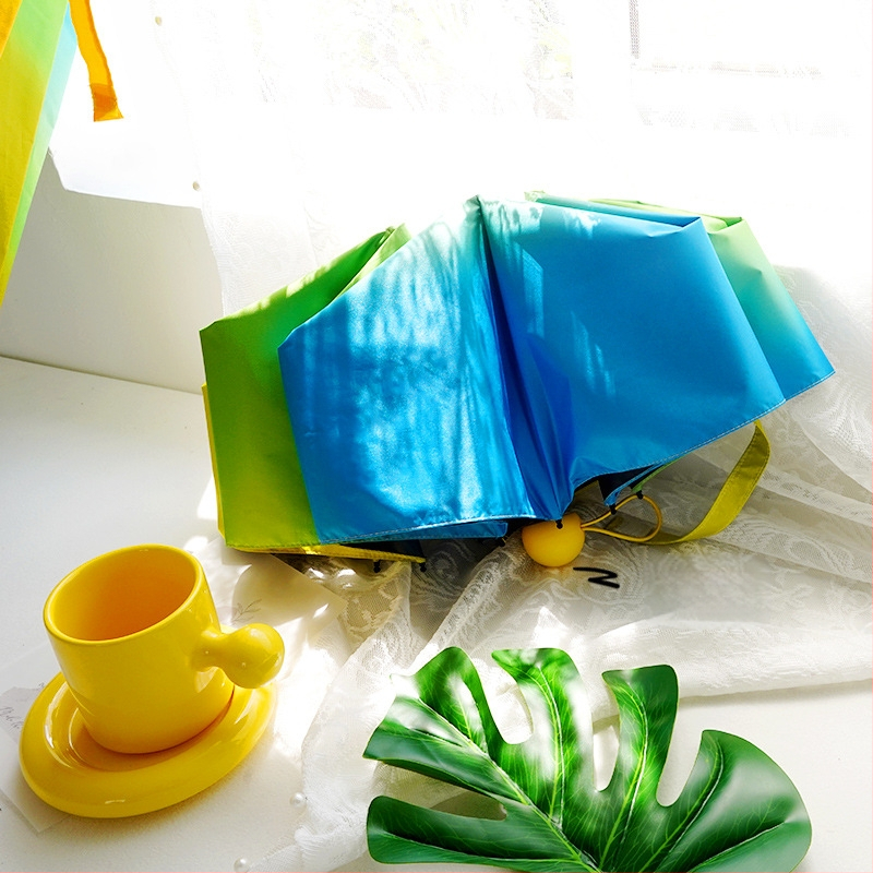 Mu Sheng Αναδιπλούμενη ομπρέλα ήλιου με αυτόματο άνοιγμα, UPF > 40, 8 ραβδιά από ίνες γυαλιού, πλαστικό χερούλι, τριών τμημάτων, φορητή