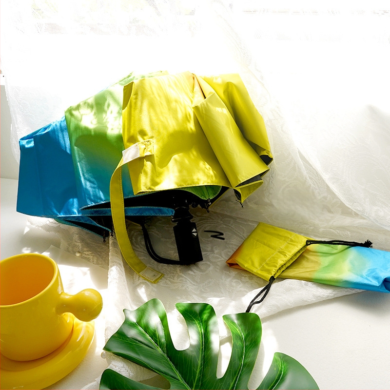 Mu Sheng Αναδιπλούμενη ομπρέλα ήλιου με αυτόματο άνοιγμα, UPF > 40, 8 ραβδιά από ίνες γυαλιού, πλαστικό χερούλι, τριών τμημάτων, φορητή