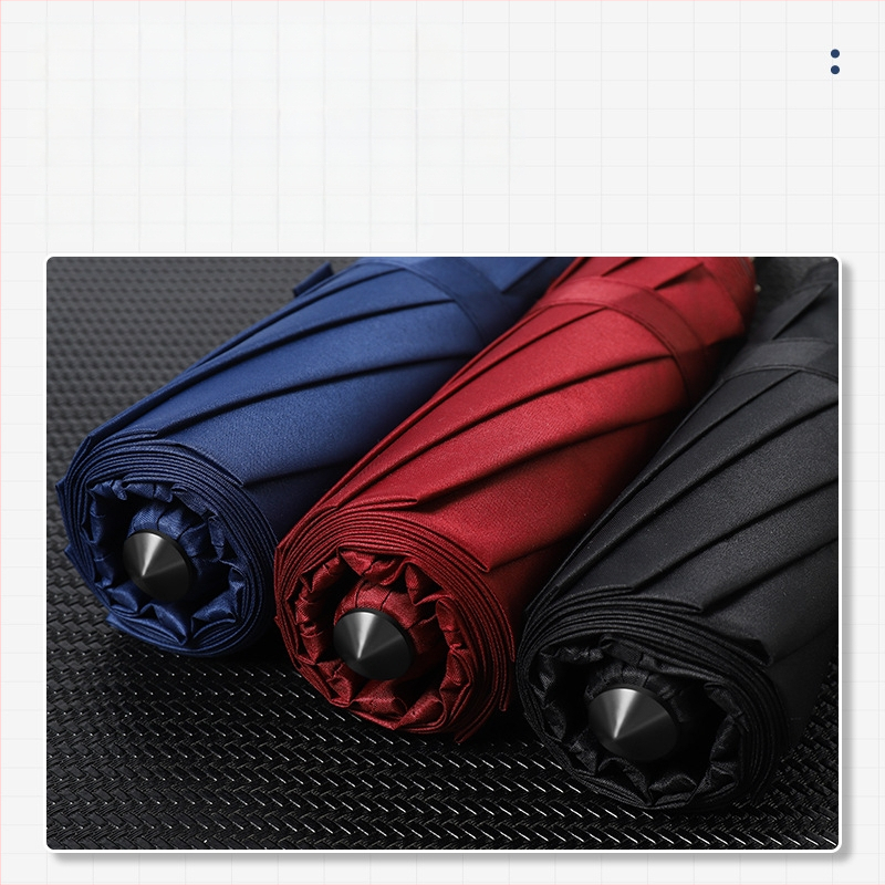 Αυτόματο αναδιπλούμενο ομπρέλα αυτοκινήτου, μοντέρνος σχεδιασμός τρίφυλλου, 10 μεταλλικές ράβδοι, ύφασμα 190T, UPF > 40 (αυτόματο άνοιγμα, σχεδιασμός τριών φύλλων, 10 μεταλλικές ράβδοι, ύφασμα 190T, UPF > 40)