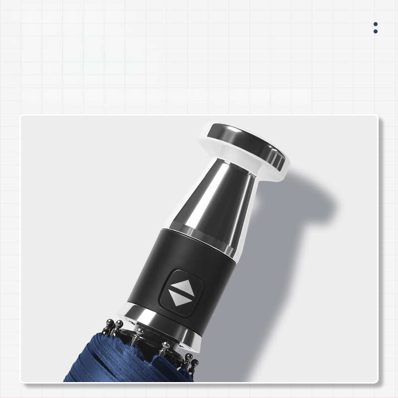 Αυτόματο αναδιπλούμενο ομπρέλα αυτοκινήτου, μοντέρνος σχεδιασμός τρίφυλλου, 10 μεταλλικές ράβδοι, ύφασμα 190T, UPF > 40 (αυτόματο άνοιγμα, σχεδιασμός τριών φύλλων, 10 μεταλλικές ράβδοι, ύφασμα 190T, UPF > 40)