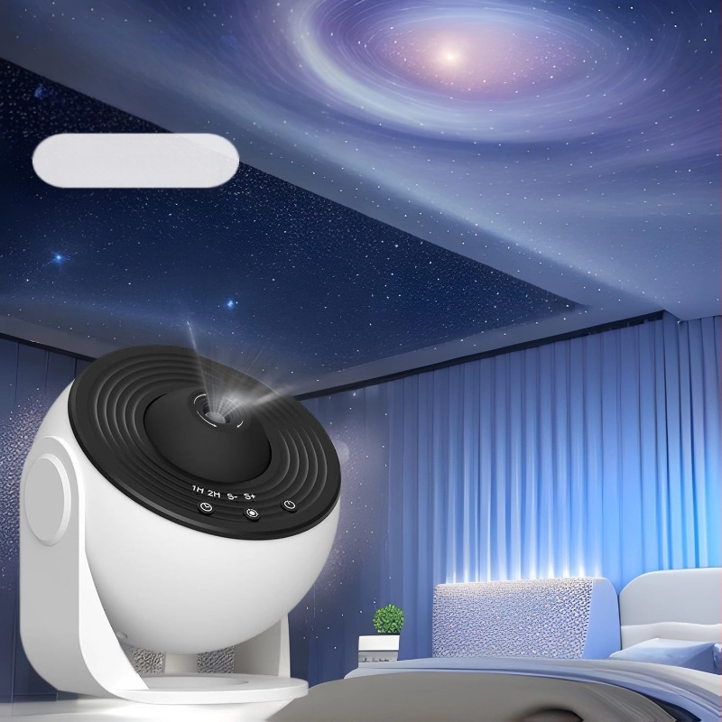 Λυχνία Προβολής Σελήνης με φως Γαλαξία-Άστρων, Τροφοδοσία USB, Επιτραπέζια Στήριξη, Χωρίς Έξυπνο Έλεγχο