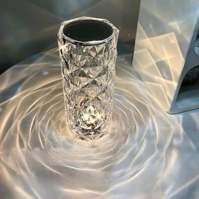 Hua Ji kristalna stolna lampa s dodirnim prekidačem, moderan minimalistički dizajn