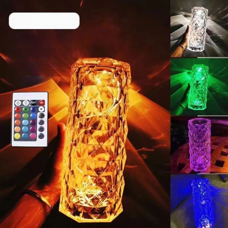 Hua Ji kristalna stolna lampa s dodirnim prekidačem, moderan minimalistički dizajn