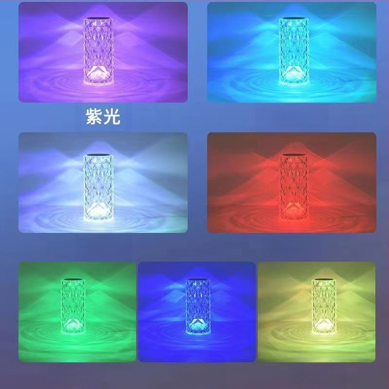 Hua Ji kristalna stolna lampa s dodirnim prekidačem, moderan minimalistički dizajn