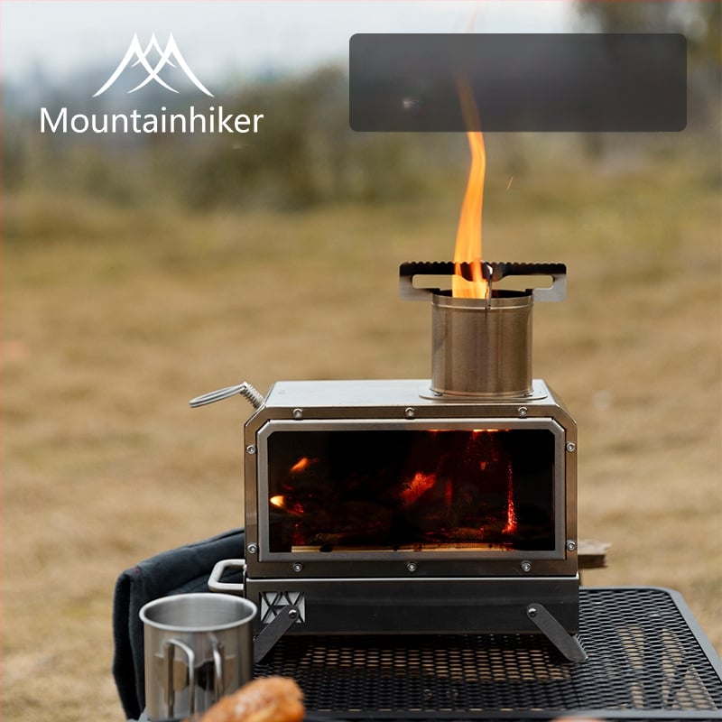 Mountain Guest lauko stovyklavimo krosnelė - nešiojama iš nerūdijančio plieno 201, kepimui lauke