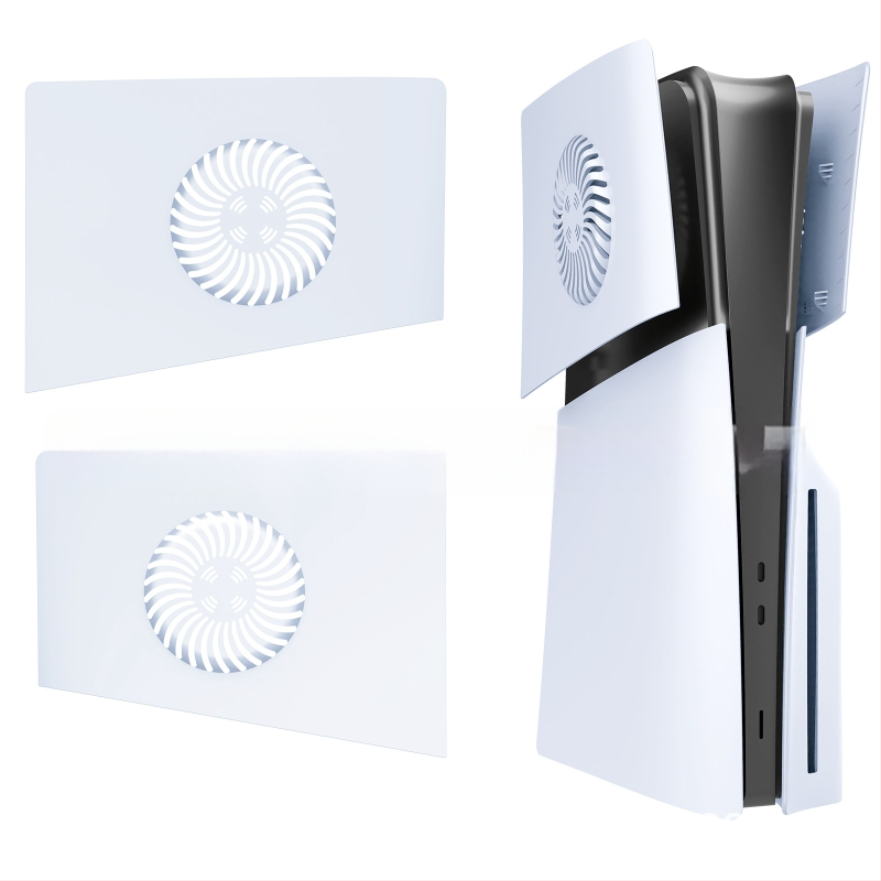 PS5 Slim заместващ корпус със отвори за охлаждане, ABS, за PS5 Slim, тегло 200 г, опаковка 2 броя