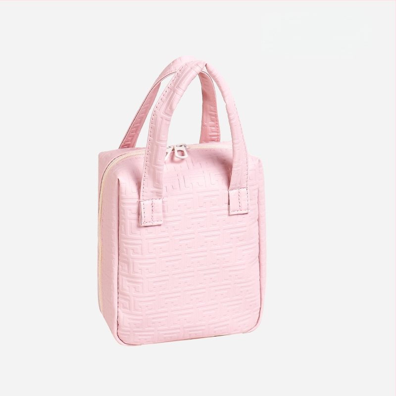 Τσαντάκι καλλυντικών από PU δέρμα με σχεδίαση κελύφους, μεγάλο χώρο για ταξίδια, αστικός μινιμαλιστικός σχεδιασμός