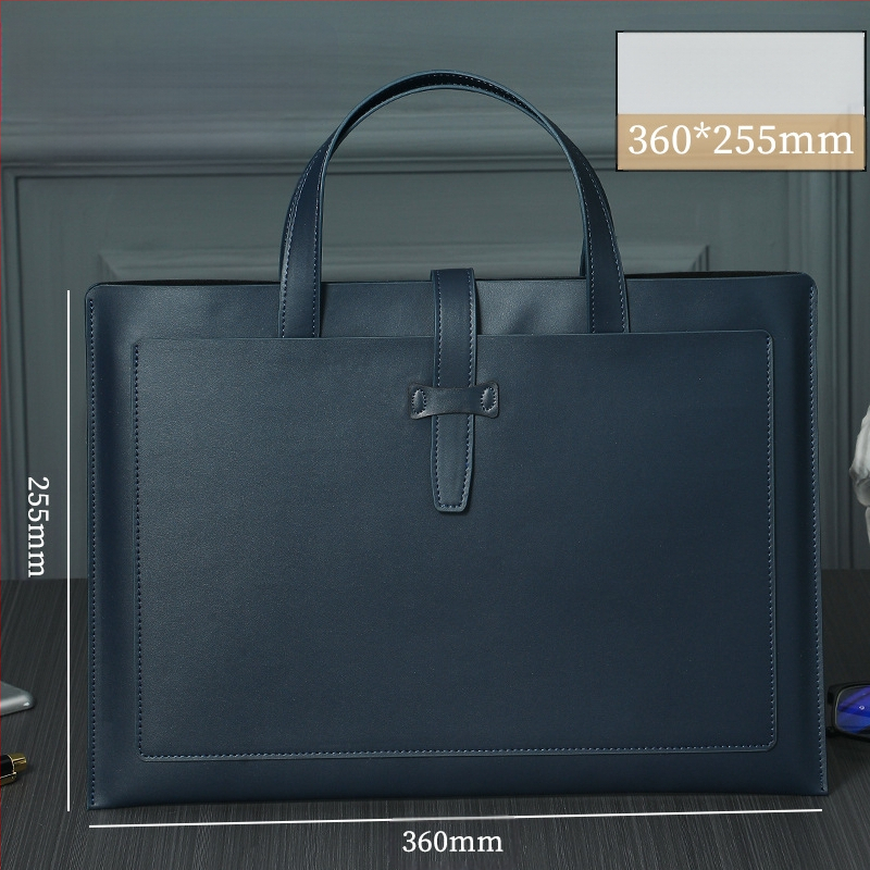 Verslo odinė A4 dokumentų tašė su odine sagtimi, spausdintas logotipas, atspari vandeniui ir dėvėjimui, didelė talpa, PU oda, pamušalas poliesteris, prekinis ženklas Yujingxuan