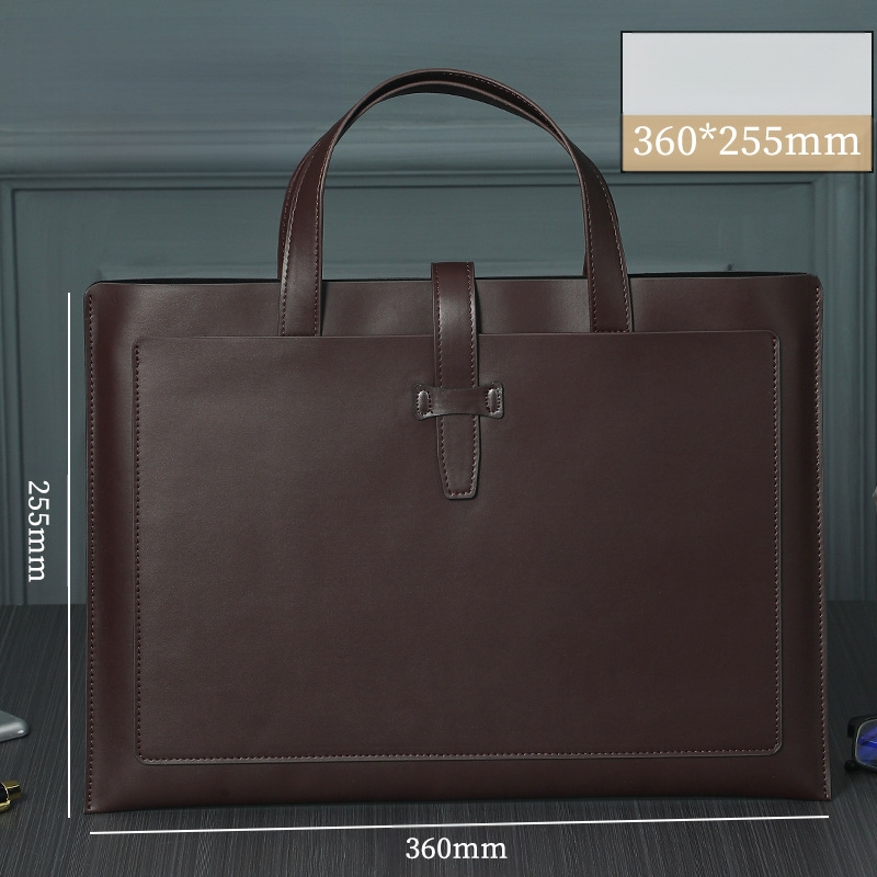 Verslo odinė A4 dokumentų tašė su odine sagtimi, spausdintas logotipas, atspari vandeniui ir dėvėjimui, didelė talpa, PU oda, pamušalas poliesteris, prekinis ženklas Yujingxuan