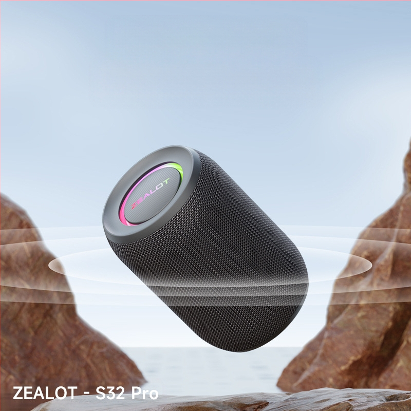 Hordozható Bluetooth hangszóró beépített mélynyomóval kültéri használatra - 16W, 100 Hz-20 kHz, SNR ≥75 dB, IPx3, beépített akkumulátor 2000-4000 mAh