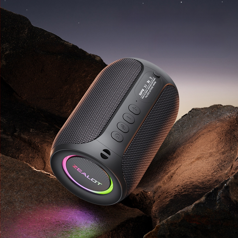 Hordozható Bluetooth hangszóró beépített mélynyomóval kültéri használatra - 16W, 100 Hz-20 kHz, SNR ≥75 dB, IPx3, beépített akkumulátor 2000-4000 mAh