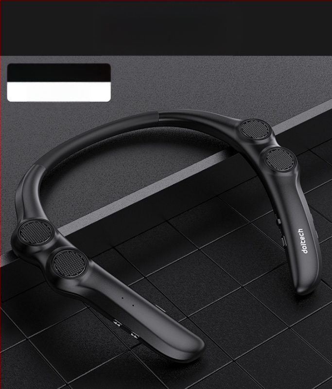 Nyakban viselhető Bluetooth hangszóró 4 hangszóróval, 100 Hz–20 kHz, IPX4 vízálló, 15 m hatótávolság, Bluetooth 5.0