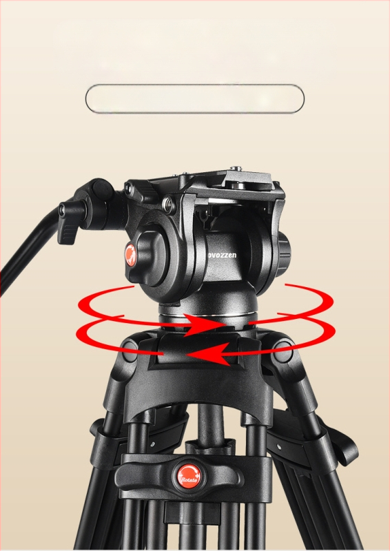 Lovozzen LDV-E01 Τρίποδο Γάμου για Φωτογράφηση με Υδραυλικό PTZ, Αλουμινίου Κράμα, 3 Τμήματα, Μέγιστο Φορτίο 10 kg, Ύψος 180 cm, Με Πλάκα Γρήγορης Απελευθέρωσης