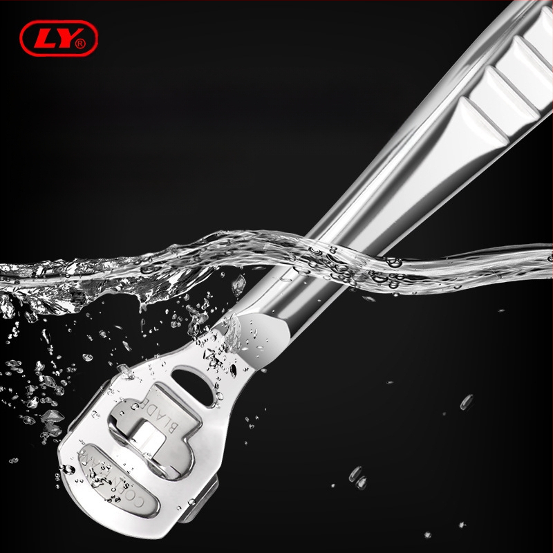 Μαχαίρί περιποίησης ποδιών από ανοξείδωτο ατσάλι με φινίρισμα καθρέφτη; οβάλ άκρη; συσκευασία 500 τεμάχια; μη εισαγόμενο