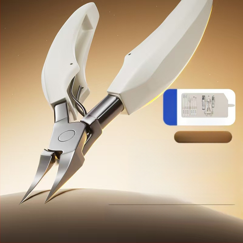 Комплект за педикюр: клещи за жлеб на нокътя, неръждаема стомана и пластмаса, универсално приложение, Henggrids