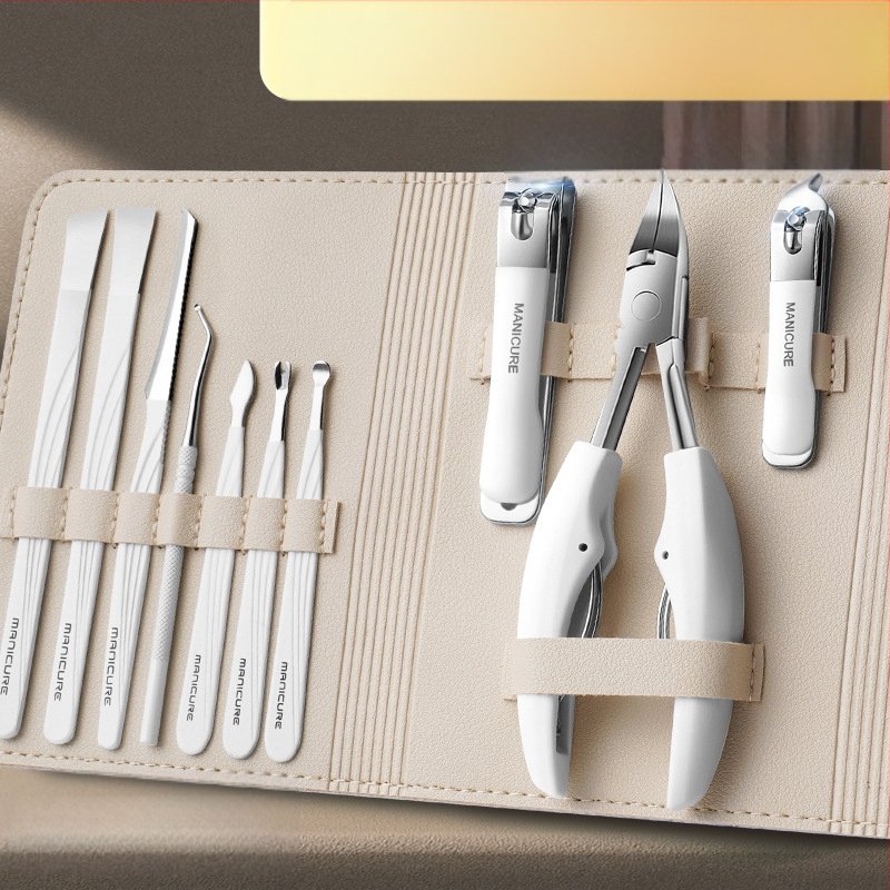 Комплект за педикюр: клещи за жлеб на нокътя, неръждаема стомана и пластмаса, универсално приложение, Henggrids