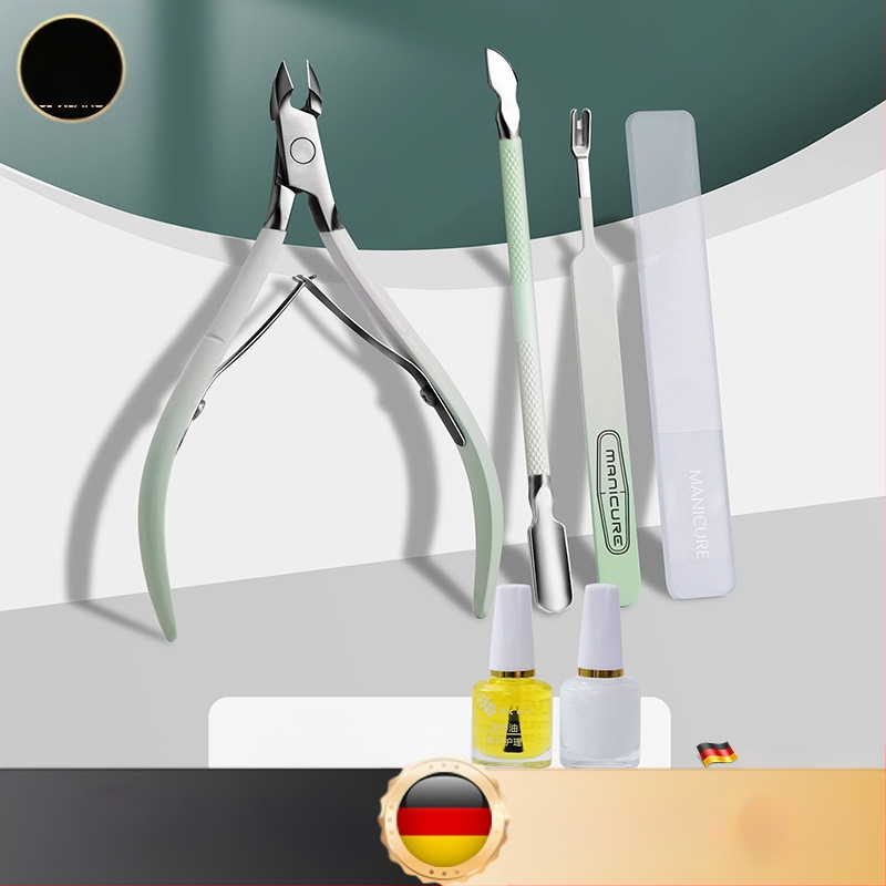 Комплект маникюрни инструменти: неръждаема стомана, ножици за мъртва кожа, нож за кожички, дърпач и файл за нокти – преносим домашен комплект от Tree on the cloud