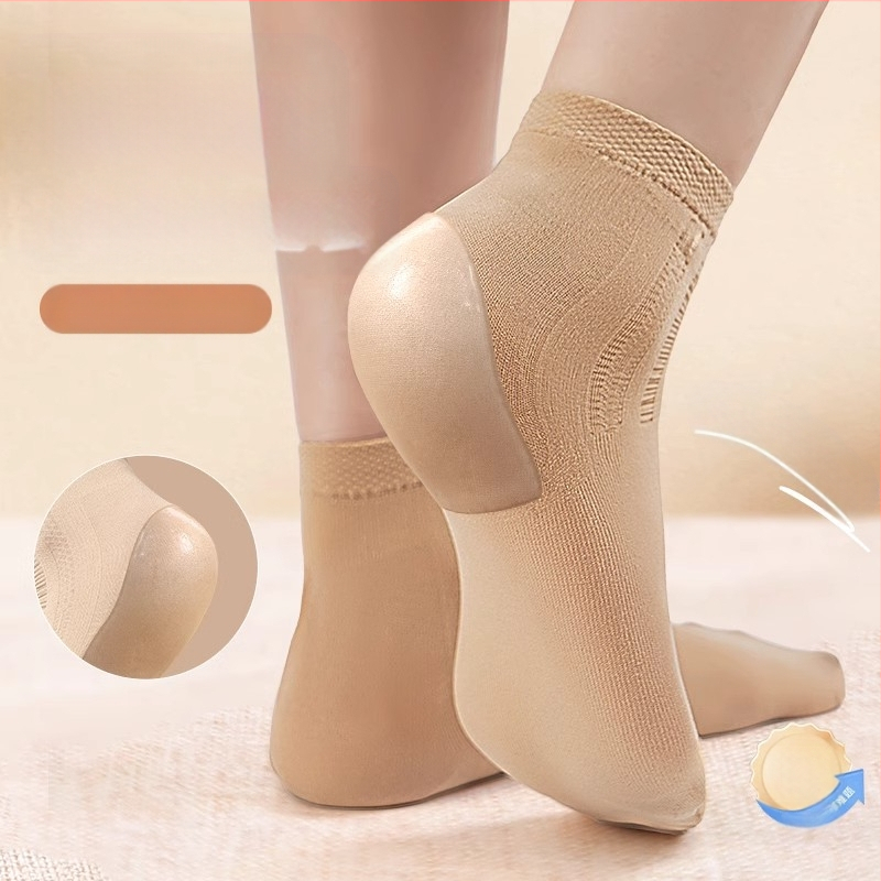 Μανσέτα φτέρνας – αντιτριβής προστασία ποδιού, 90–95% νάιλον, μονόχρωμο σχέδιο, μεσαίου ύψους κυλινδρικό, unisex