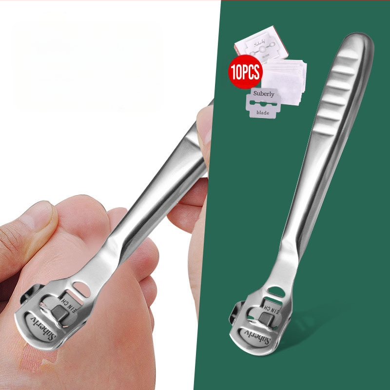 Педикюрен инструмент от неръждаема стомана за домашна употреба – скрабер за крака за премахване на мъртва кожа и мазоли, марка Goria, опаковка 500 бр