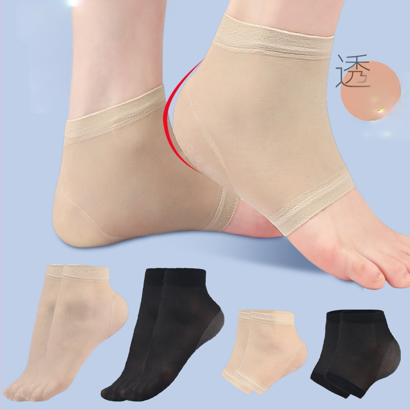 Κάλτσες φτέρνας με gel για γυναίκες – μαλακές, φιλικές προς το δέρμα, διαπνέουσες, νάιλον 70–80%, αντιολισθητικά, κοντός κύλινδρος