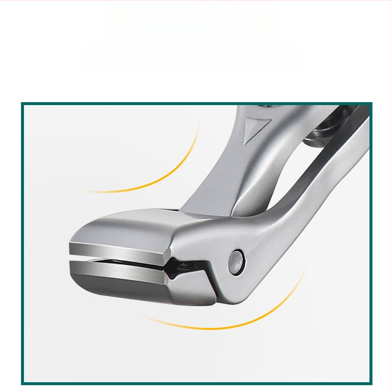 Портативен комплект за нокти от неръждаема стомана, с плосък връх, педикюрни клещи, голям отвор, антиразпръскване