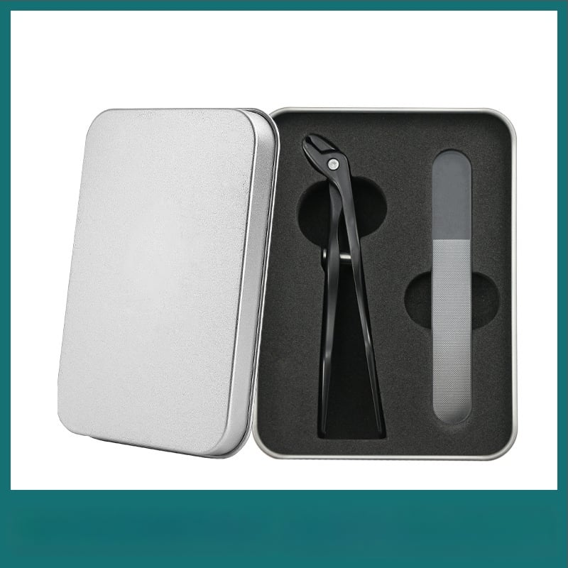 Портативен комплект за нокти от неръждаема стомана, с плосък връх, педикюрни клещи, голям отвор, антиразпръскване