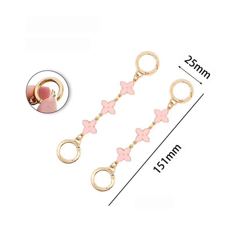 Αξεσουάρ αλυσίδας τσάντας με φινίρισμα λαδιού σε σταγόνες, μοτίβο τετράφυλλου φύλλου, μέταλλο, Xinhe