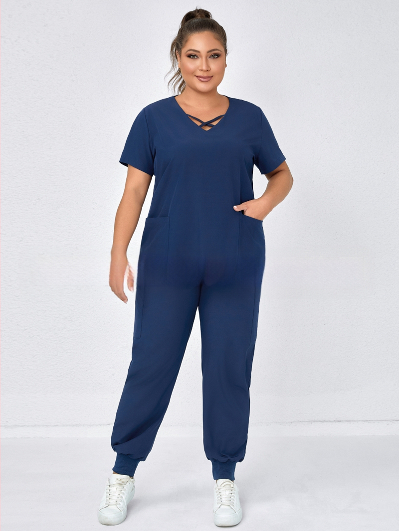 Дишаща топ с матов джоб и сет топ и панталони, 3/4 ръкав, полиестер-еластанова смес (90–95% полиестер), пролет 2025 стил японско-корейско свободно облекло