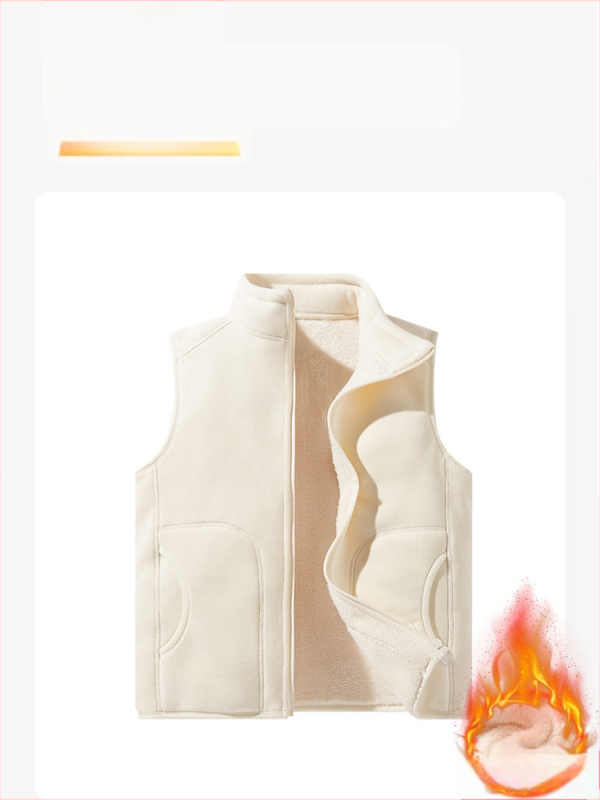Γιλέκο φλίς εξωτερικού χώρου - Unisex, επένδυση από φλίς, παχιά θερμότητα, χωρίς μανίκια, για εξωτερικές δραστηριότητες