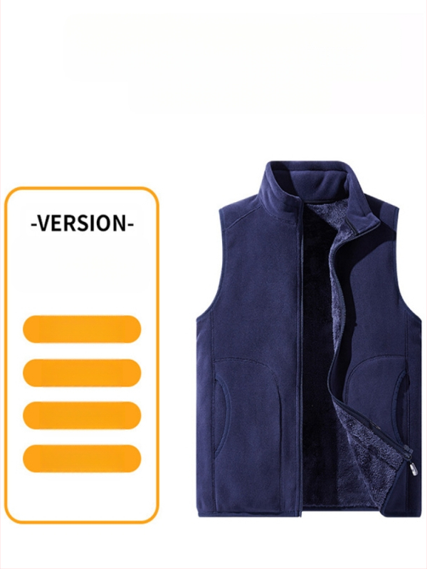 Γιλέκο φλίς εξωτερικού χώρου - Unisex, επένδυση από φλίς, παχιά θερμότητα, χωρίς μανίκια, για εξωτερικές δραστηριότητες