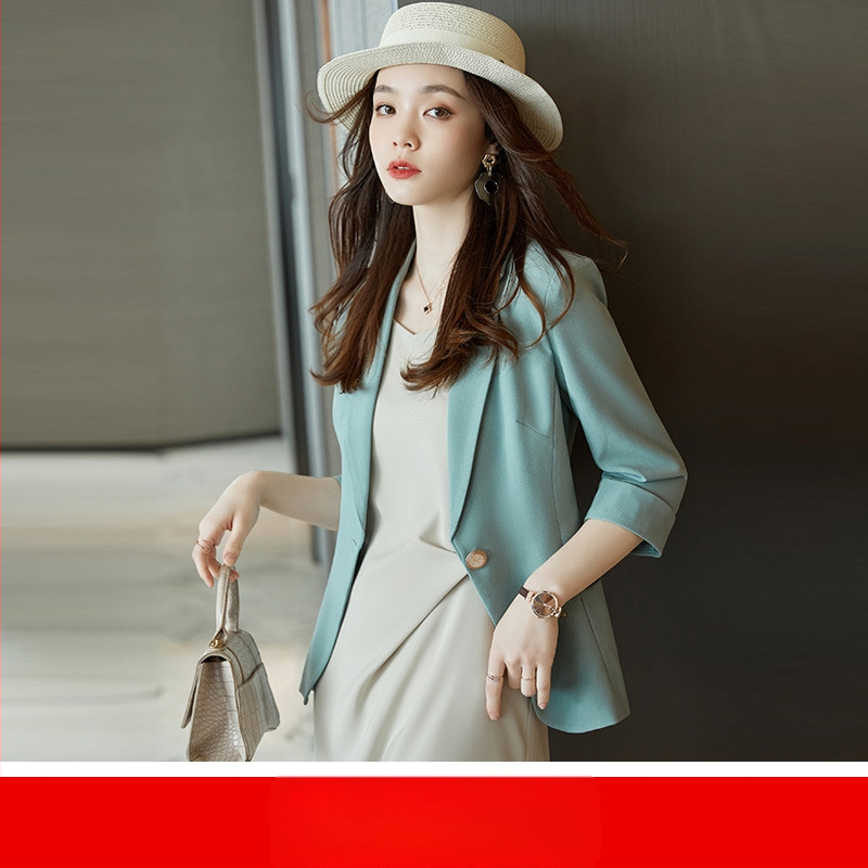 Ischen női slim-fit kosztümkabát, 3/4-ös ujjú, kosztüm gallér, poliészter anyag