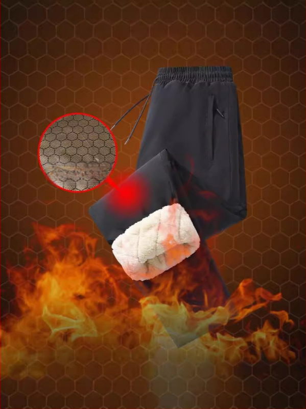 Space cotton kelnės su grafeno avinė vilna, savęs šildymo pleistras, vėjui atsparios ir vandeniui atsparios