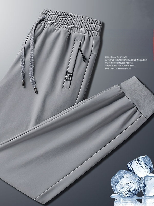 Ανδρικά καλοκαιρινά παντελόνια από νάιλον και σπαντέξ (75% νάιλον, 25% σπαντέξ), ελαφριά άνετη εφαρμογή, ίσιο κόψιμο, απομάκρυνση υγρασίας, υψηλή μέση