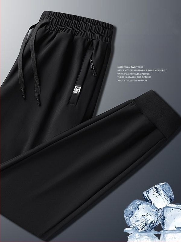 Ανδρικά καλοκαιρινά παντελόνια από νάιλον και σπαντέξ (75% νάιλον, 25% σπαντέξ), ελαφριά άνετη εφαρμογή, ίσιο κόψιμο, απομάκρυνση υγρασίας, υψηλή μέση