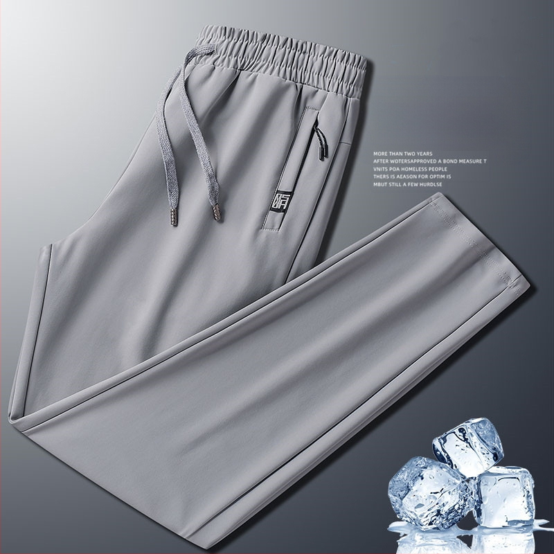 Ανδρικά καλοκαιρινά παντελόνια από νάιλον και σπαντέξ (75% νάιλον, 25% σπαντέξ), ελαφριά άνετη εφαρμογή, ίσιο κόψιμο, απομάκρυνση υγρασίας, υψηλή μέση