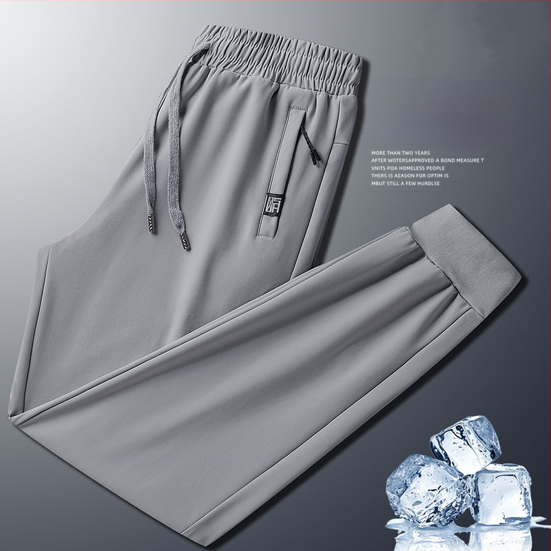 Ανδρικά καλοκαιρινά παντελόνια από νάιλον και σπαντέξ (75% νάιλον, 25% σπαντέξ), ελαφριά άνετη εφαρμογή, ίσιο κόψιμο, απομάκρυνση υγρασίας, υψηλή μέση