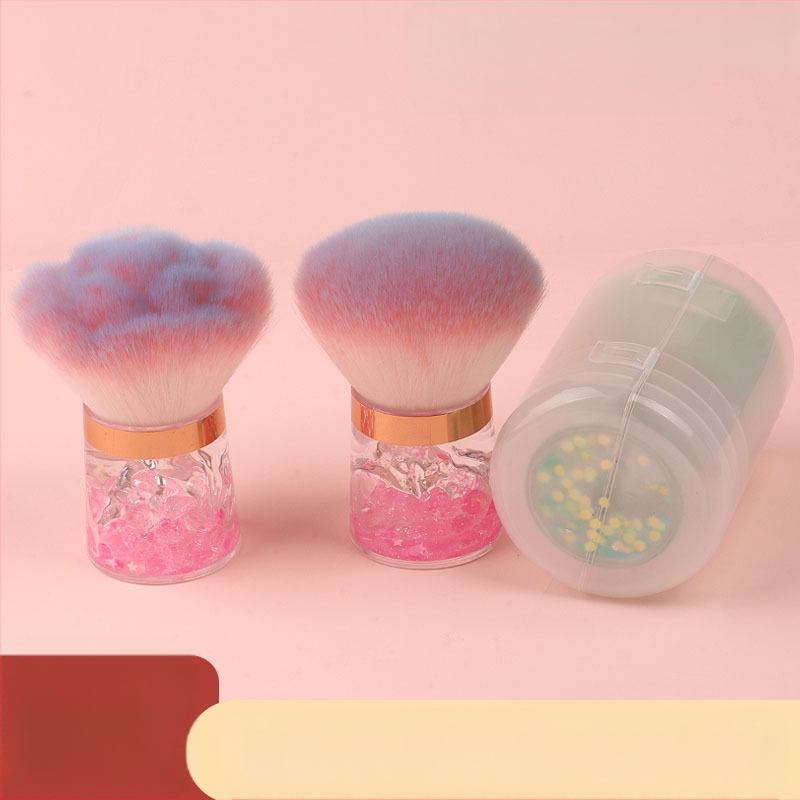 Πινέλο πούδρας με συνθετικές ίνες, πλαστική λαβή, φορητός σχεδιασμός, συσκευασία σε κουτί (Συνθετικές ίνες; Πλαστική λαβή; Φορητός σχεδιασμός; Συσκευασία σε κουτί)