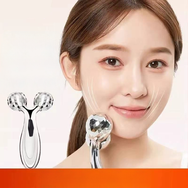 V-lice masažer s 3D valjkom i žičanim ručnim upravljanjem