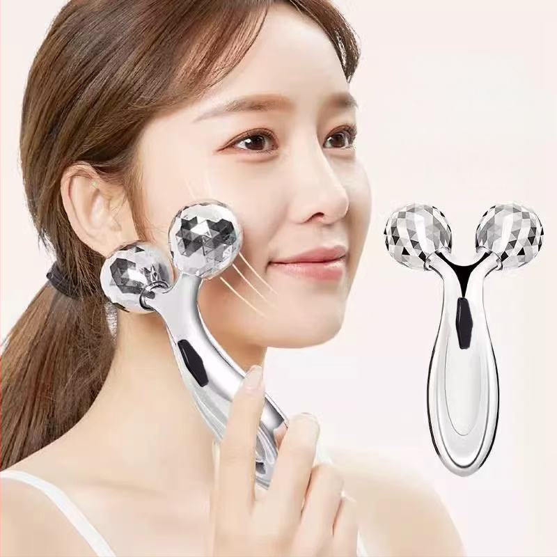 V-lice masažer s 3D valjkom i žičanim ručnim upravljanjem