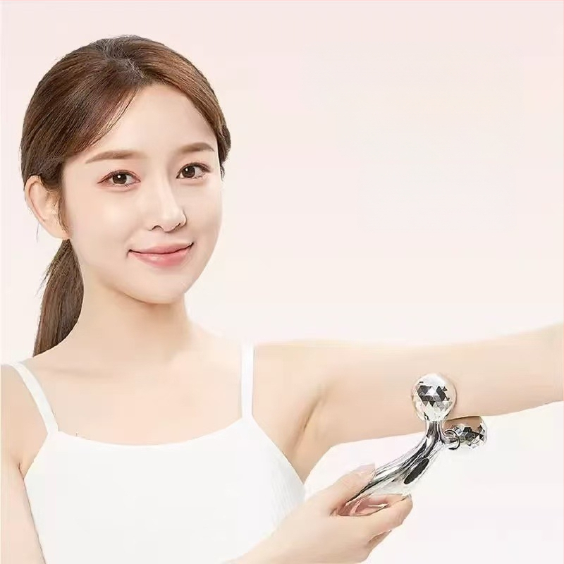 V-lice masažer s 3D valjkom i žičanim ručnim upravljanjem