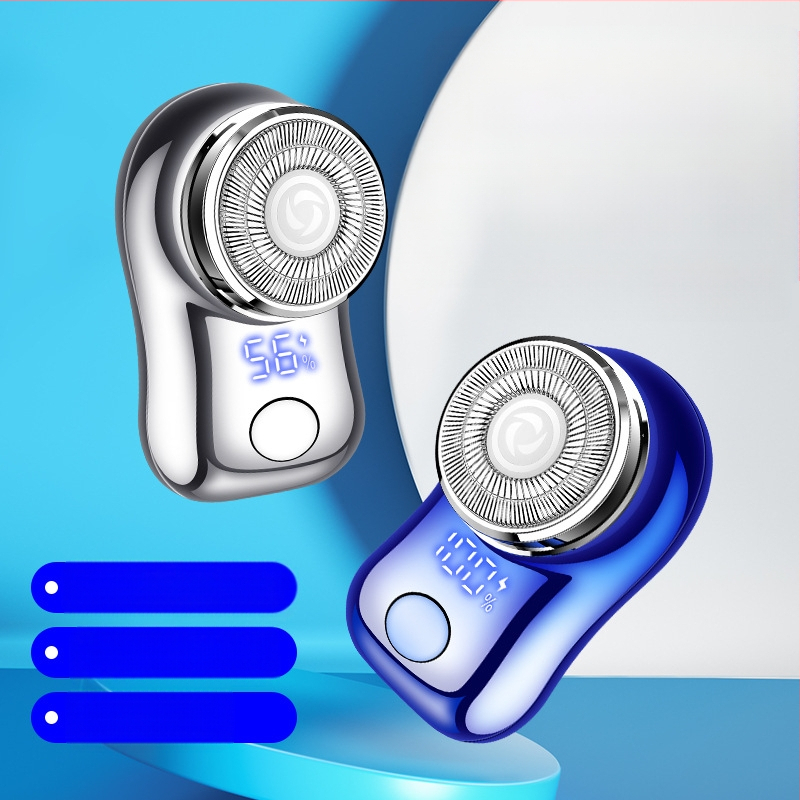 Ηλεκτρική ξυριστική μηχανή με LED οθόνη, κεφαλή περιστροφικού τύπου με 1 κόφτη, ενσωματωμένη μπαταρία, αυτονομία 30-45 λεπτών, θόρυβος κάτω από 36 dB