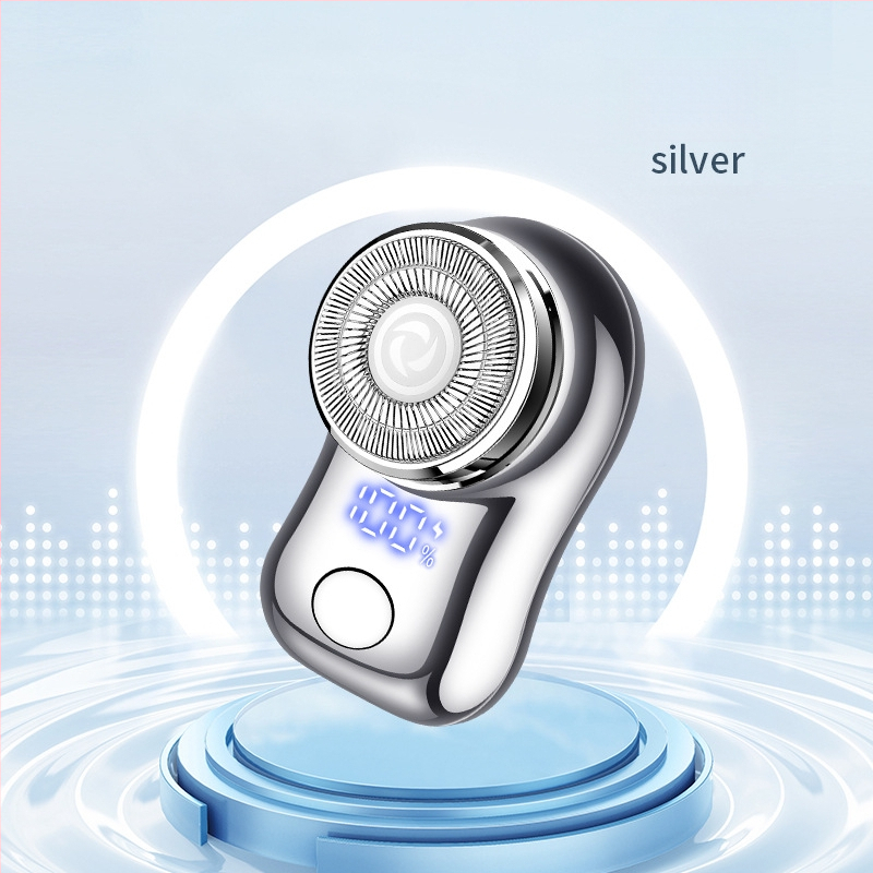 Ηλεκτρική ξυριστική μηχανή με LED οθόνη, κεφαλή περιστροφικού τύπου με 1 κόφτη, ενσωματωμένη μπαταρία, αυτονομία 30-45 λεπτών, θόρυβος κάτω από 36 dB