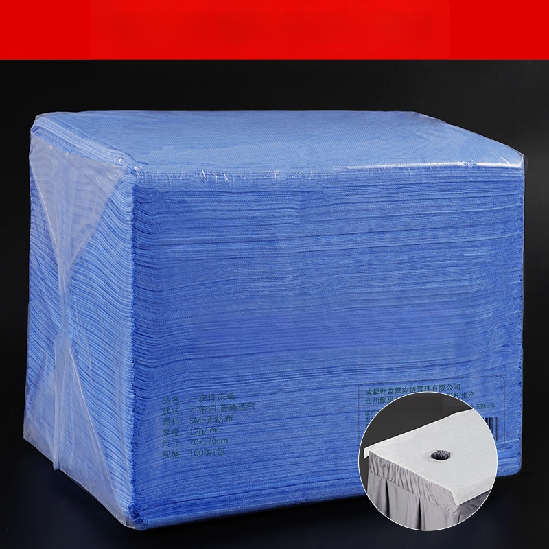 Egyszer használatos ágynemű lepedők szépségszalonok számára, nem szőtt anyagból, vízálló és olajálló, vastagított, puha és lélegző