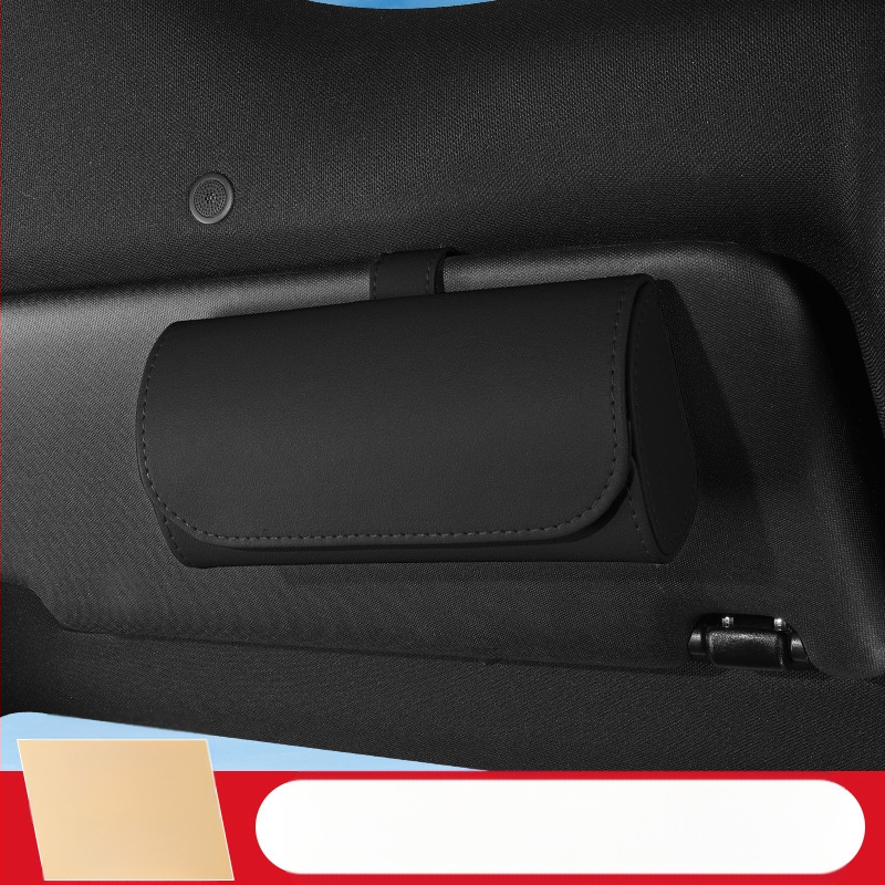 Θήκη γυαλιών αυτοκινήτου από PU δέρμα με σύνδεση στον ήλιο του αυτοκινήτου – αποθήκευση γυαλιών, εισιτηρίων και καρτών, διπλής χρήσης αυτοκίνητο και σπίτι, παραμετροποιείται