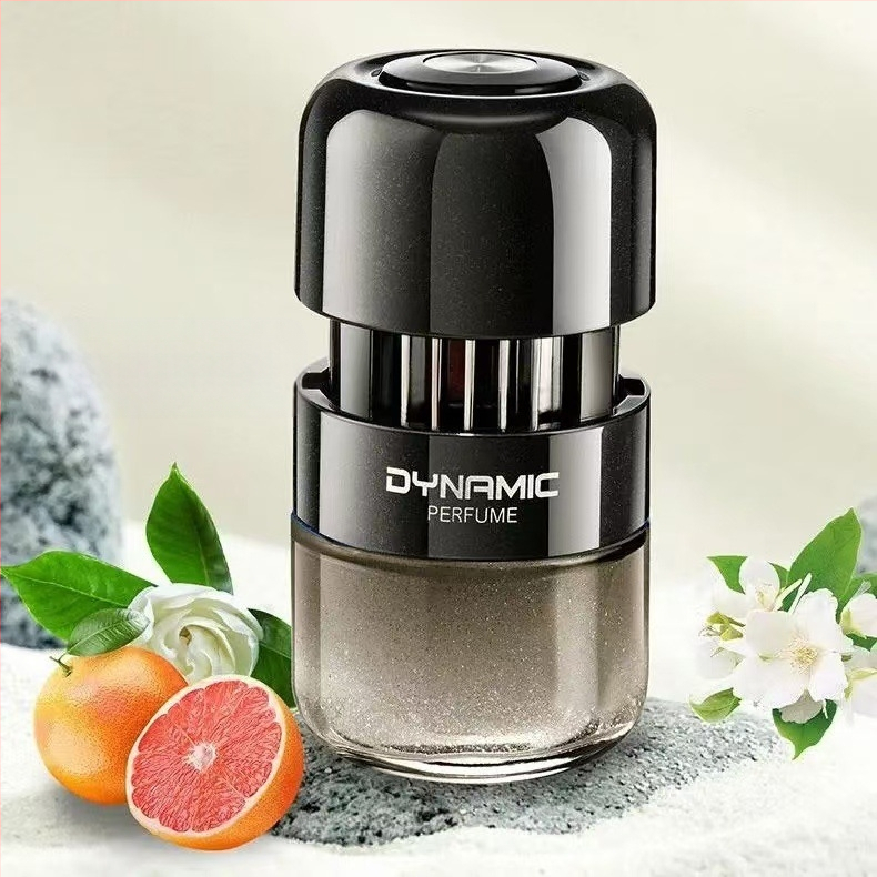 Autós aromaterápiás diffúzor üveg parfüm tartóval, Gardenia illat, szagtalanítás és formaldehid eltávolítás, üléshez rögzíthető telepítés