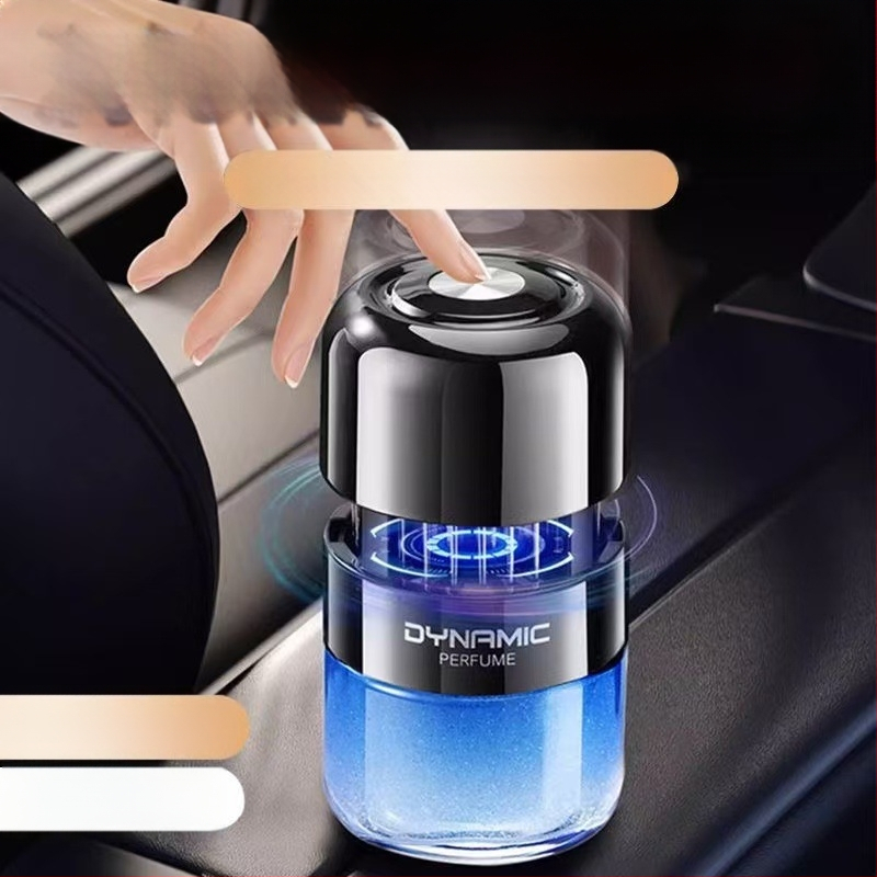 Autós aromaterápiás diffúzor üveg parfüm tartóval, Gardenia illat, szagtalanítás és formaldehid eltávolítás, üléshez rögzíthető telepítés