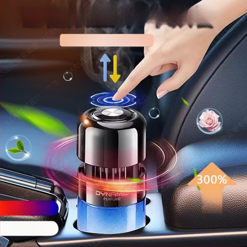 Autós aromaterápiás diffúzor üveg parfüm tartóval, Gardenia illat, szagtalanítás és formaldehid eltávolítás, üléshez rögzíthető telepítés